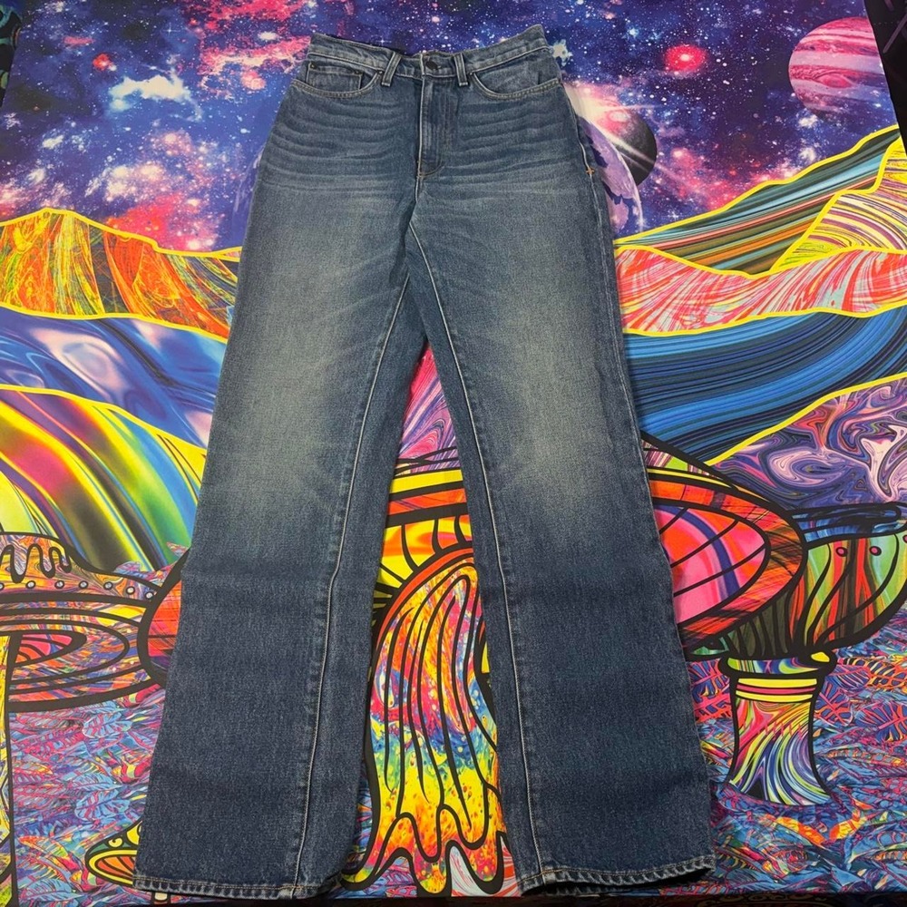 Imogene + Willie Isabelle Jeans Womens 25 Blue High Rise Straight Leg Denim